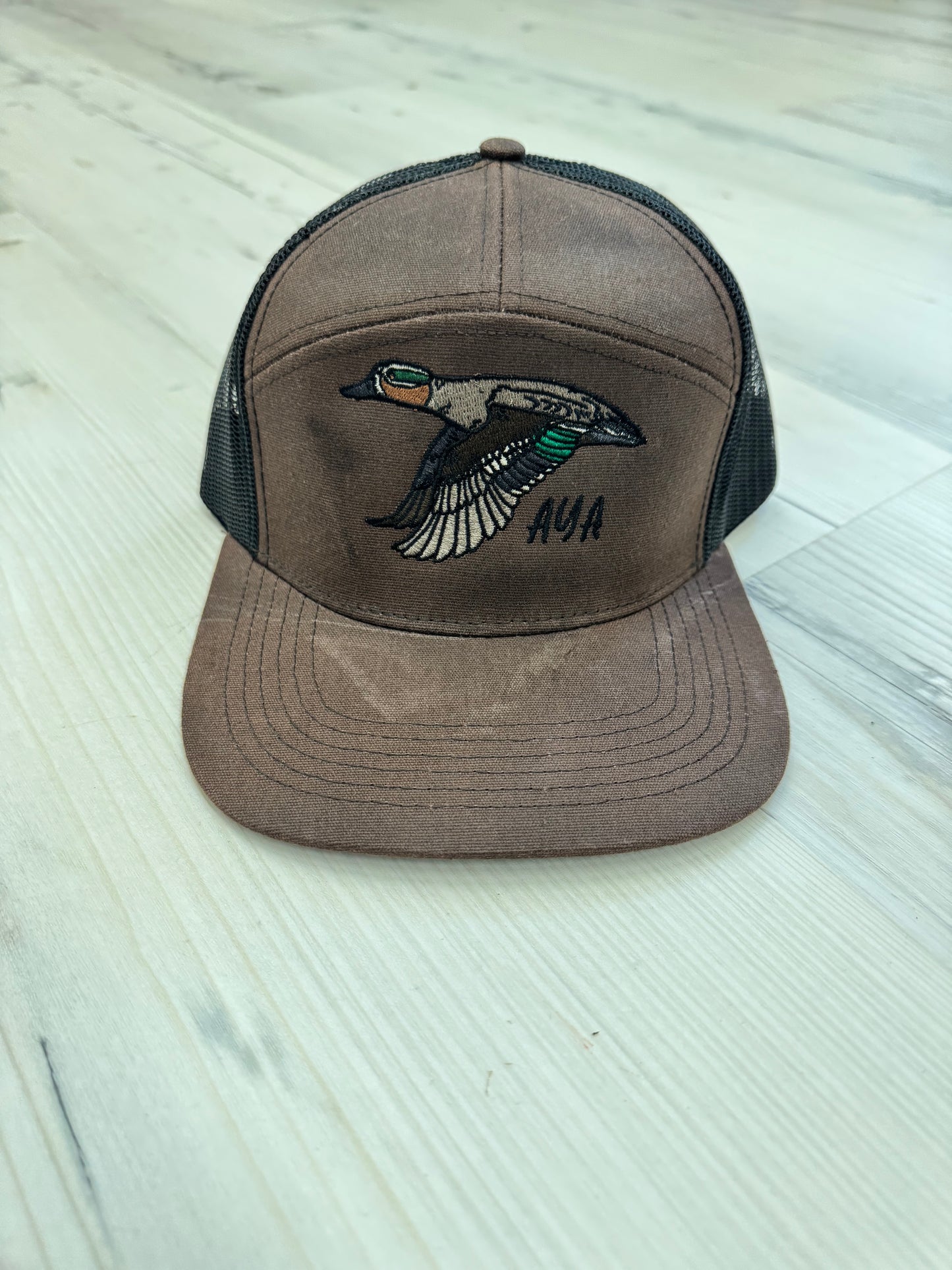 Flying Teal Dark Brown 7 Panel