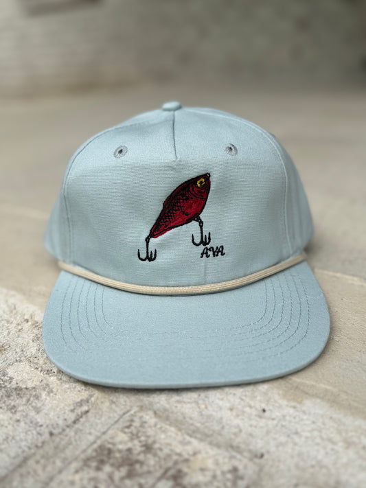 “Red Rattler” Baby Blue Rope Hat