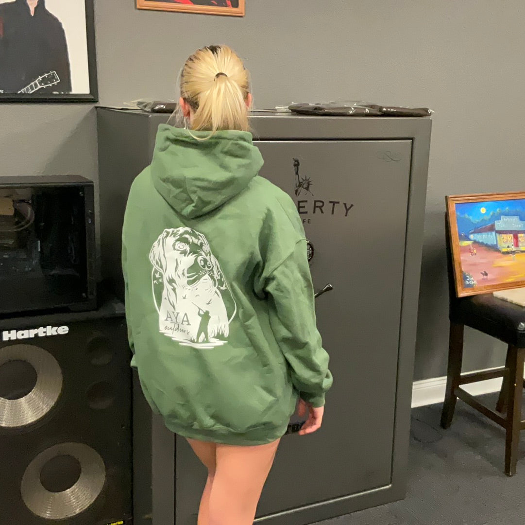 Military Green Hoodie w/ Lab Logo